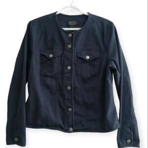 Pendleton Cotton Twill Laguna Utility Button Up Navy Jacket Military Style Large